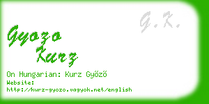 gyozo kurz business card