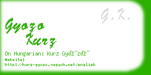 gyozo kurz business card
